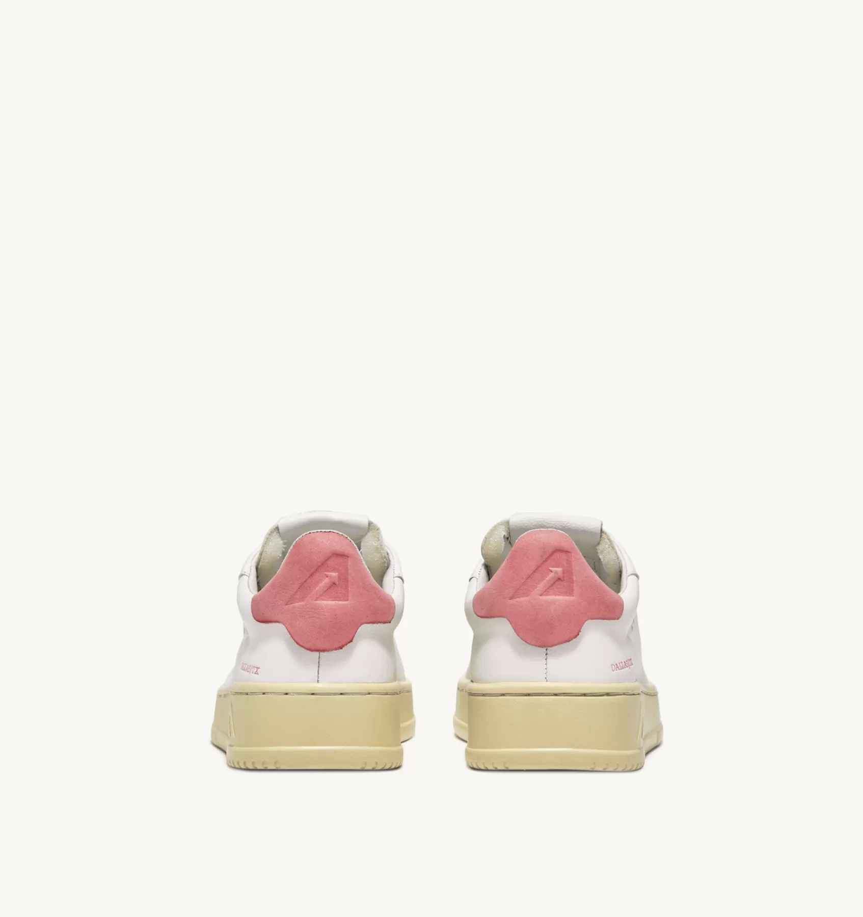 Frauen AUTRY Sneakers Dallas Low Aus Ziegen- Und Nubukleder In Weiss Und Rosa
