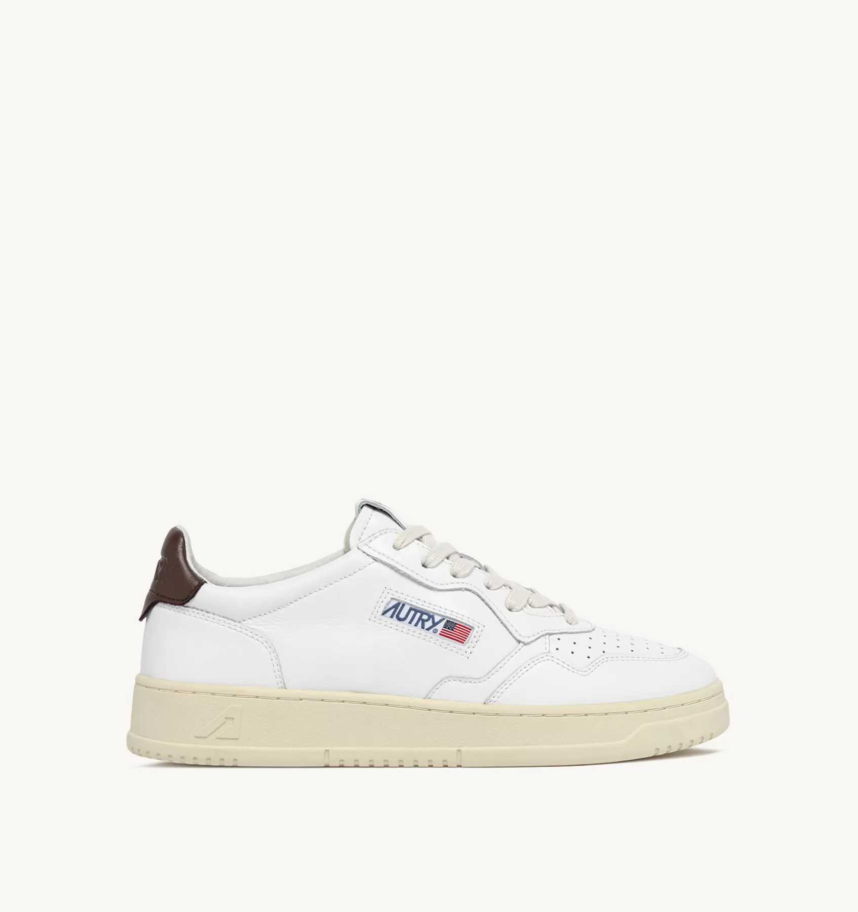 Frauen AUTRY Sneakers Medalist Low Aus Leder In Weiss Und Braun