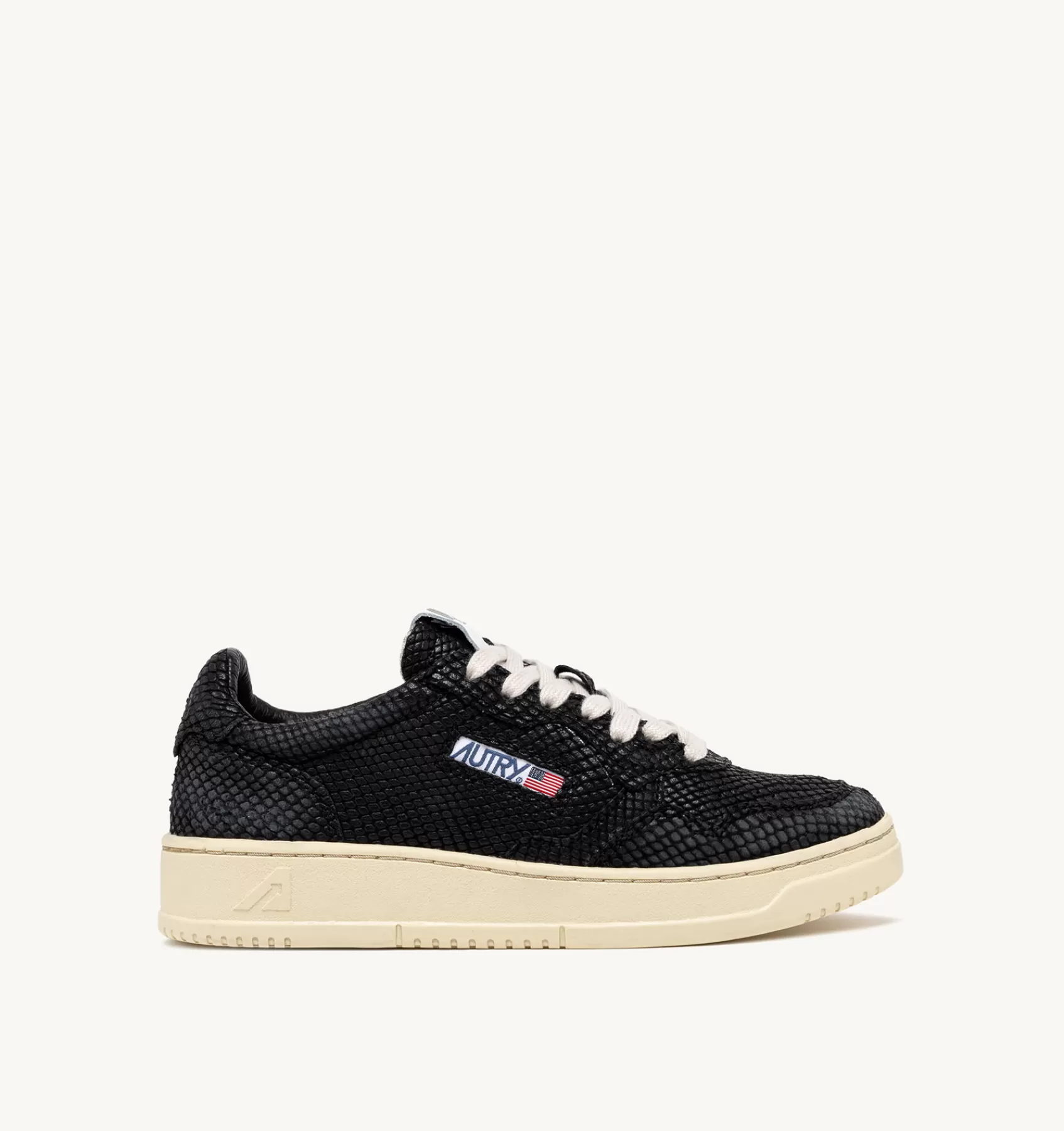 Frauen AUTRY Sneakers Medalist Low Aus Leder Mit Schlangenoptik In Silber