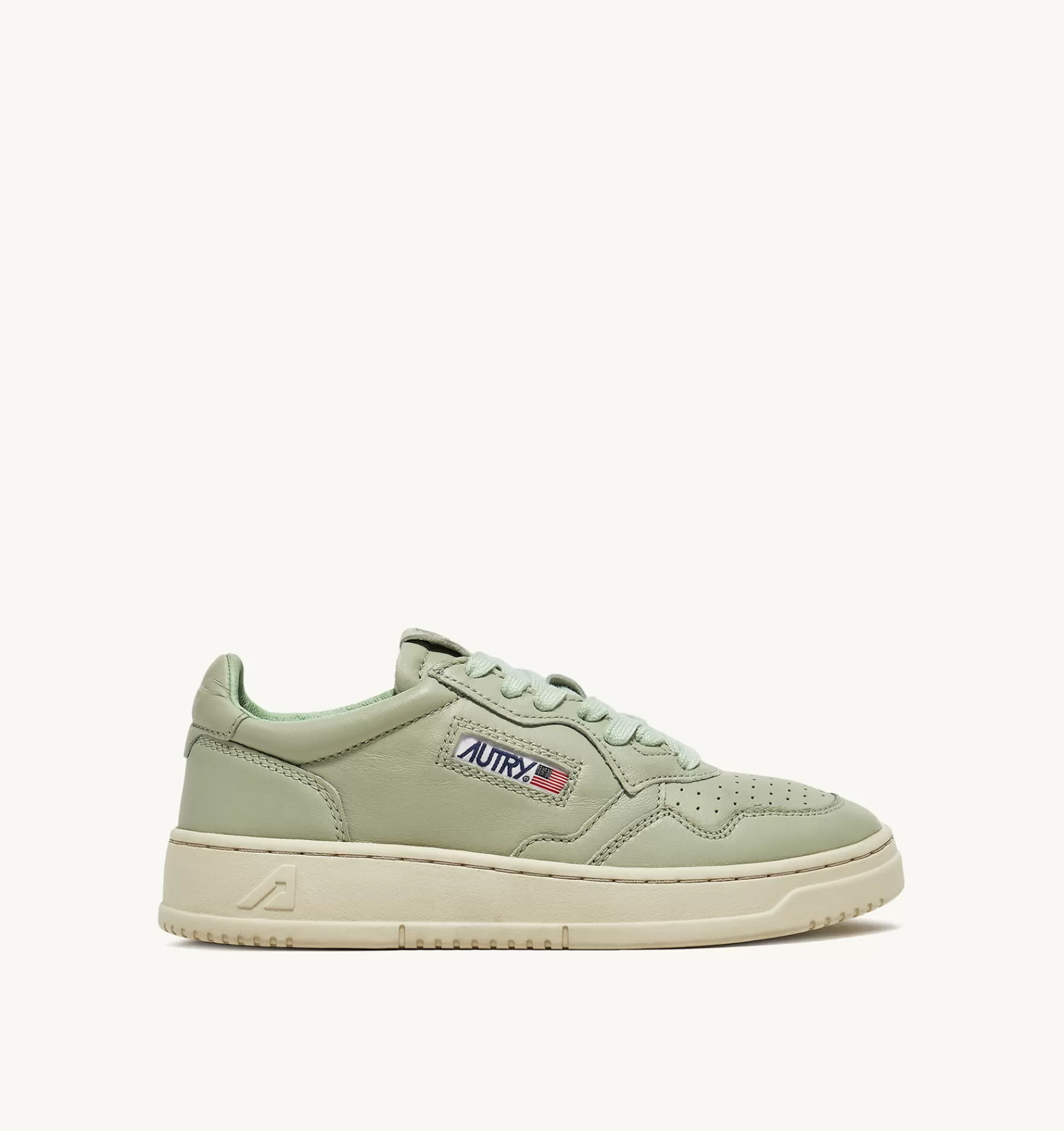 Männer AUTRY Sneakers Medalist Low Aus Weichem Ziegenleder In Cel Green