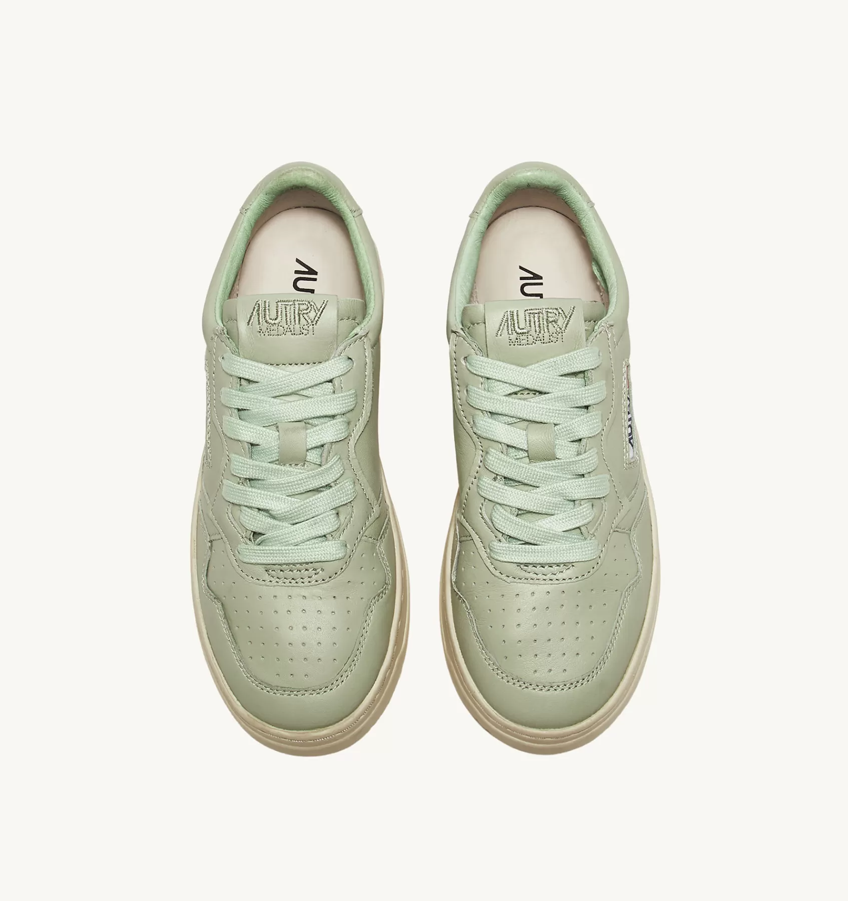 Männer AUTRY Sneakers Medalist Low Aus Weichem Ziegenleder In Cel Green