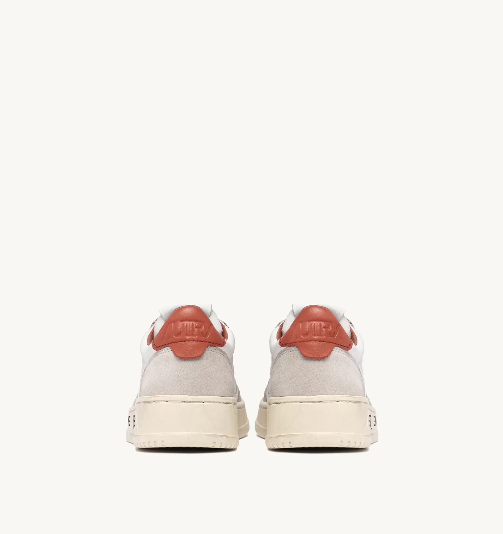 Männer AUTRY Sneakers Medalist Low Aus Weissem Leder Und Beigem Wildleder