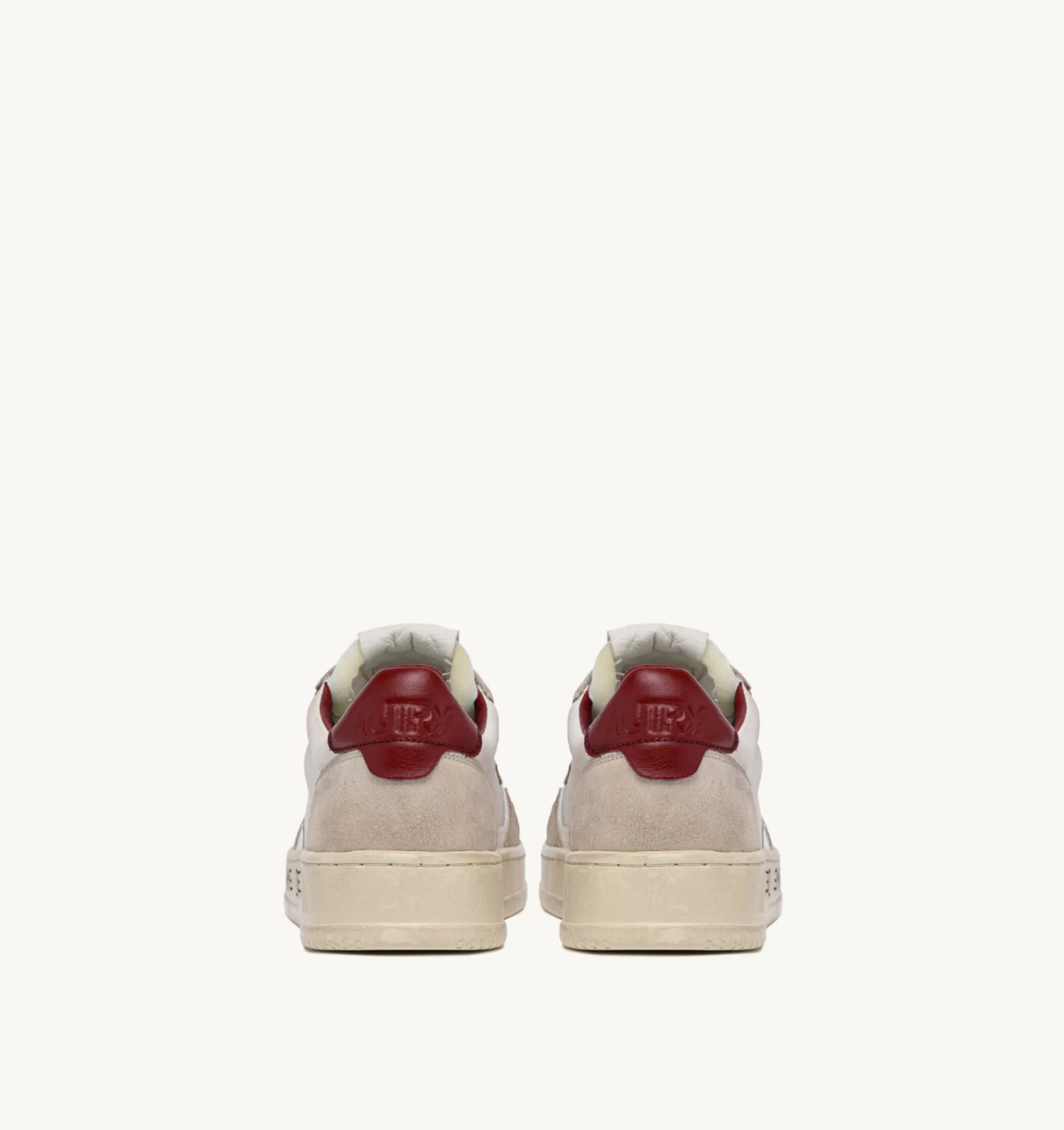 Frauen AUTRY Sneakers Medalist Low Aus Weissem Leder Und Beigem Wildleder