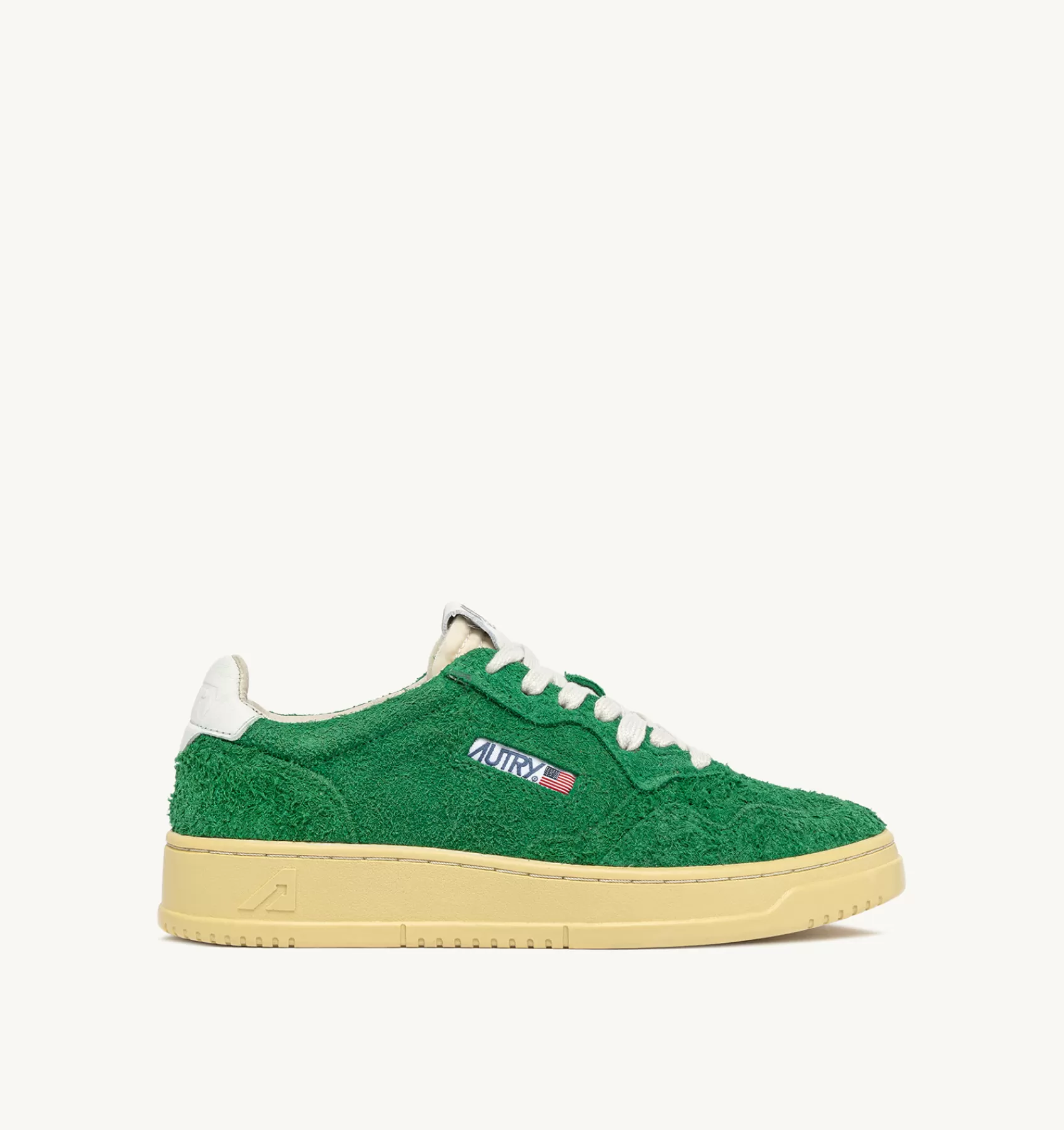 Frauen AUTRY Sneakers Medalist Low Aus Wildleder "Hair"-Effekt In Grun