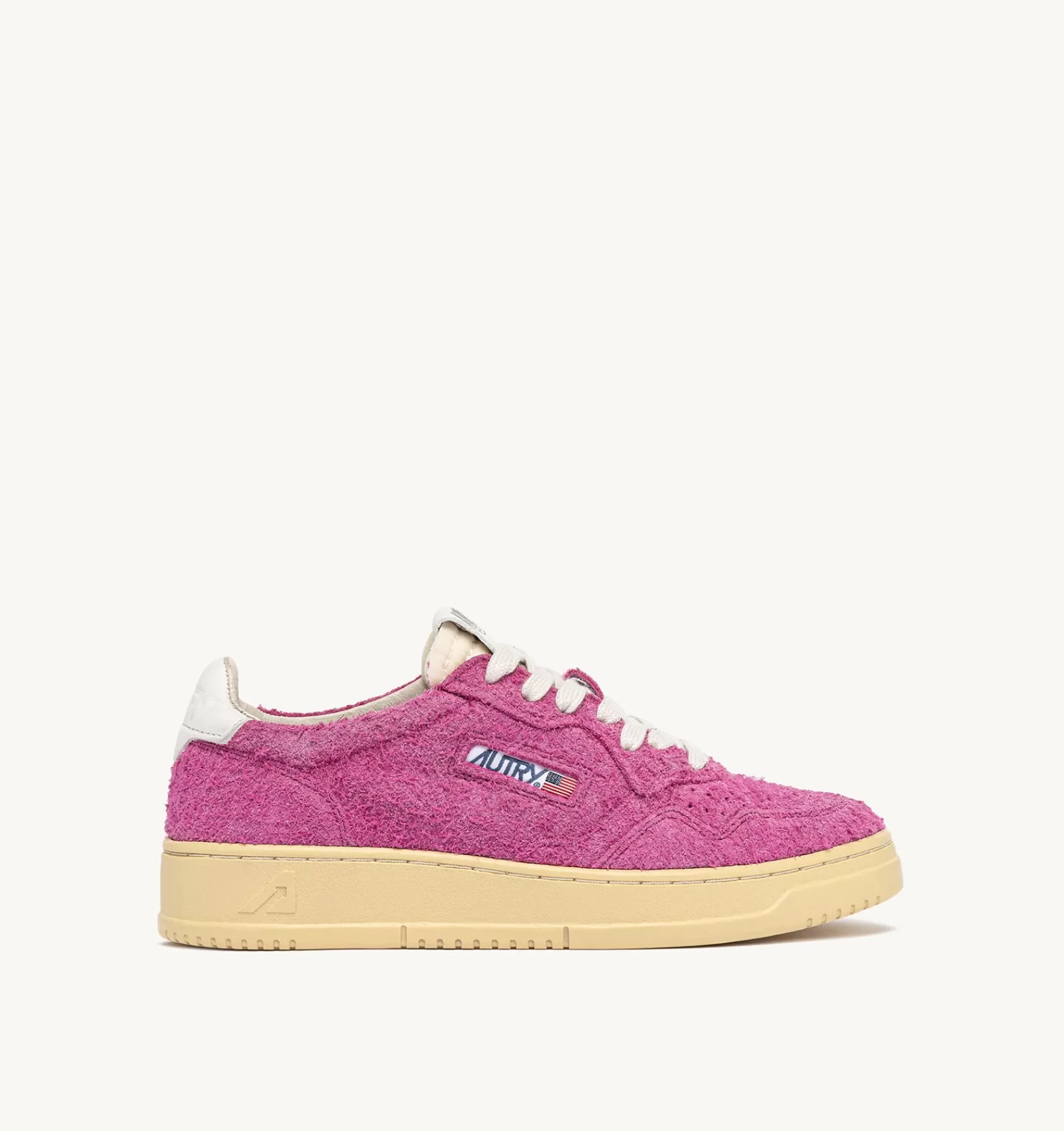 Frauen AUTRY Sneakers Medalist Low Aus Wildleder "Hair"-Effekt In Pink