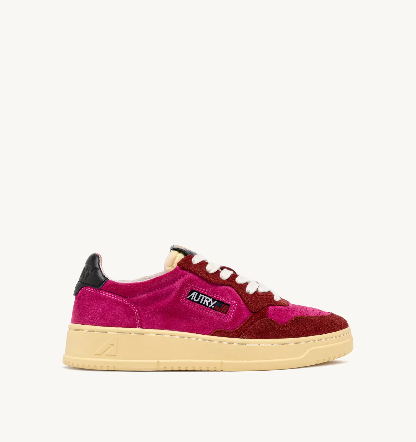 Frauen AUTRY Sneakers Medalist Low Aus Wildleder In Pink Und Bordeaux