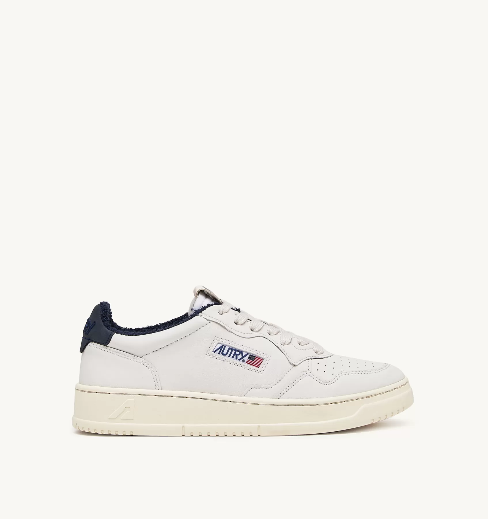Männer AUTRY Sneakers Medalist Low Aus Ziegenleder Und Sponge In Weiss Und Space