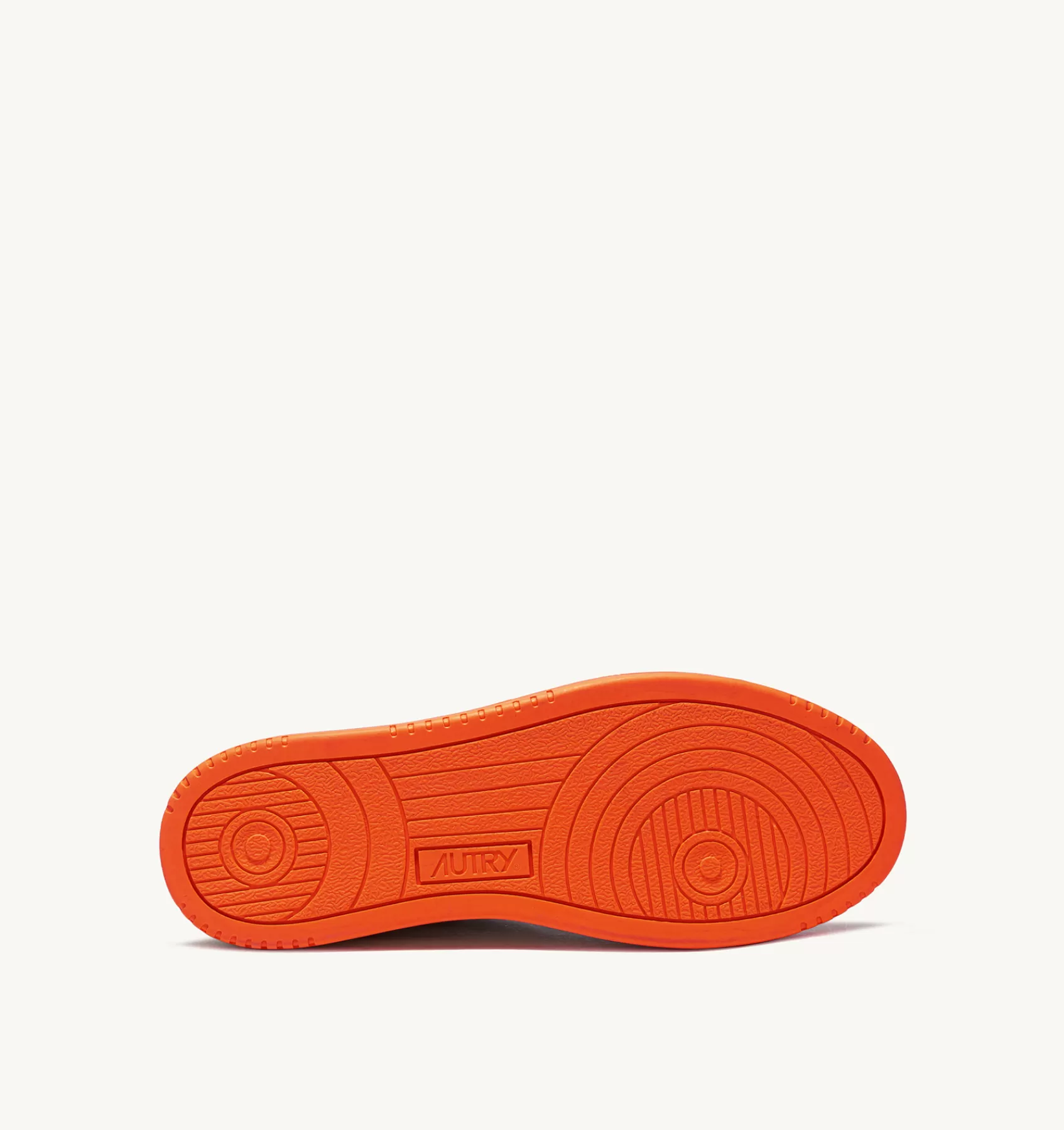 Männer AUTRY Sneakers Medalist Low Aus Zweifarbigem Leder Weiss Und Orangerot