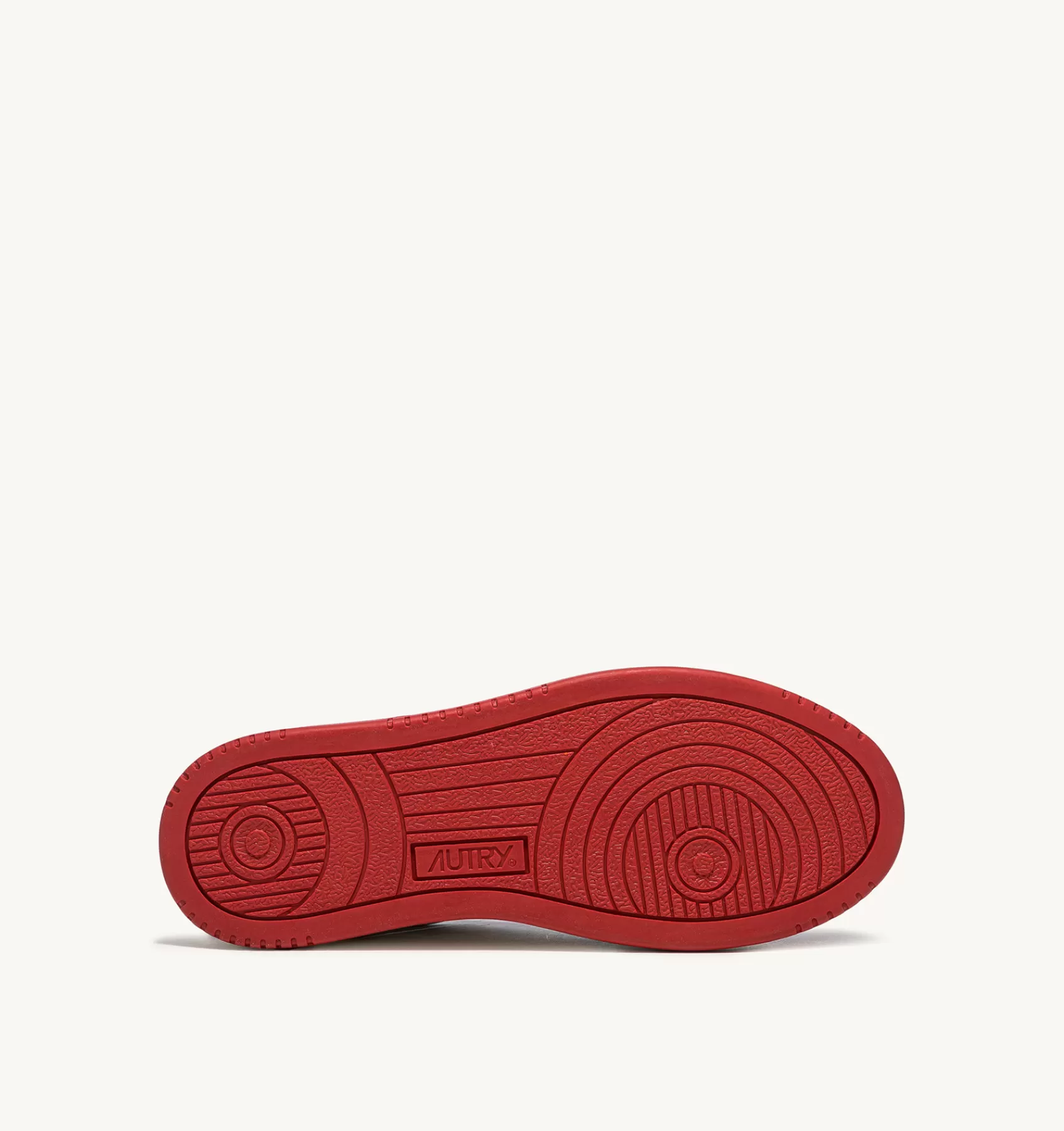 Männer AUTRY Sneakers Medalist Low Aus Zweifarbigem Leder Weiss Und Rot