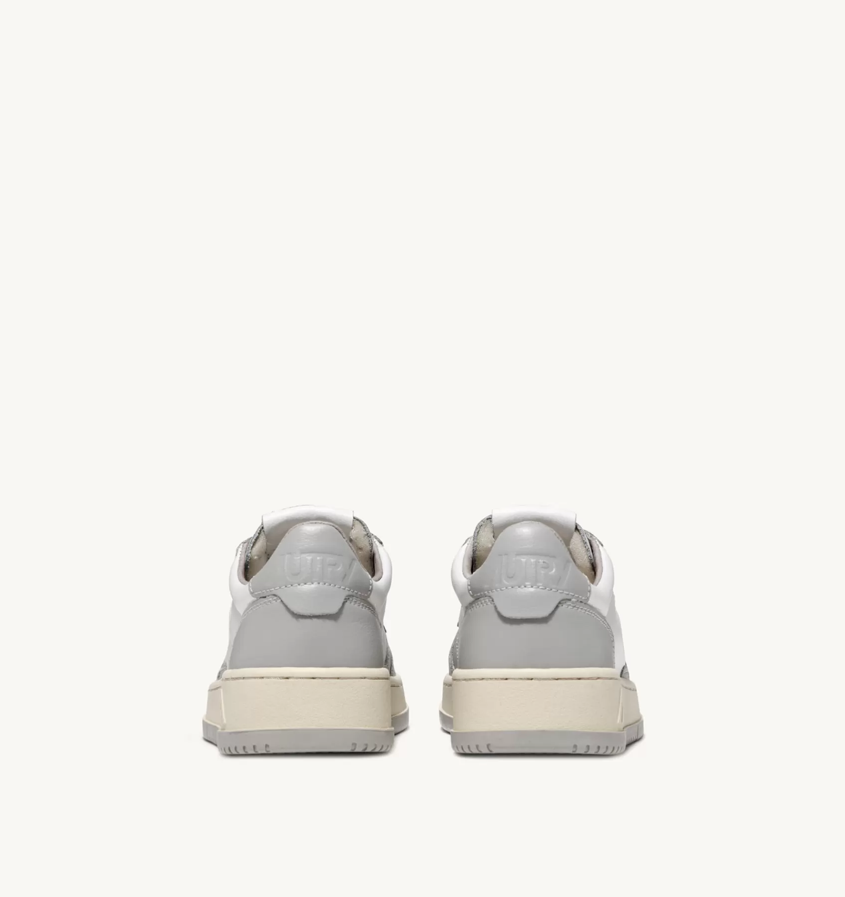 Männer AUTRY Sneakers Medalist Low Aus Zweifarbigem Leder Weiss Und Vapor