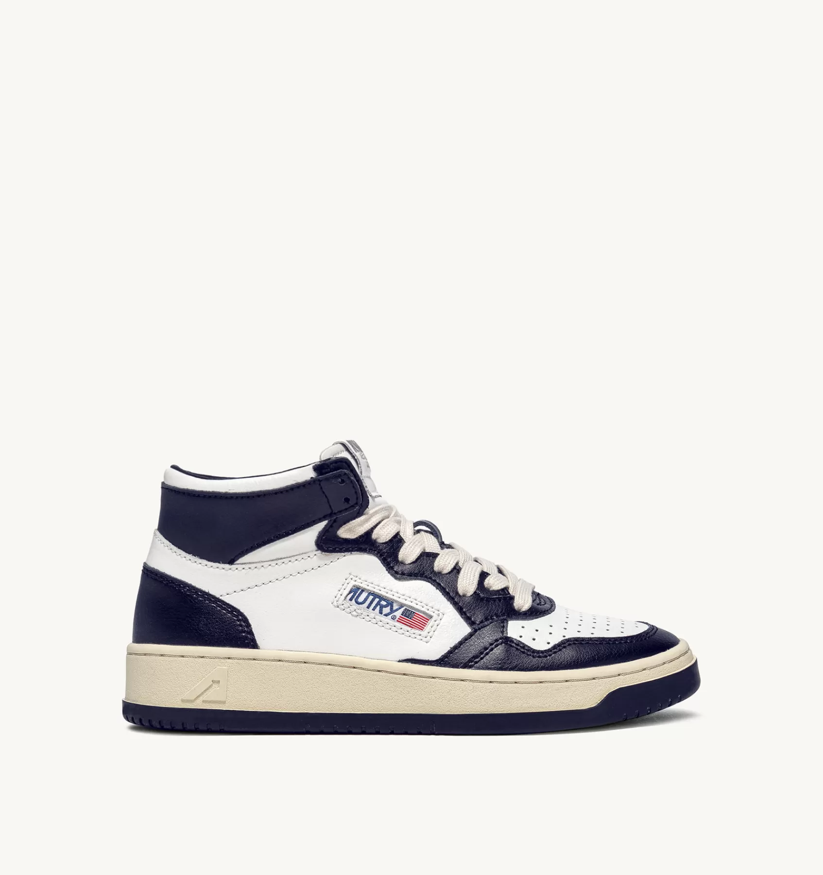 Frauen AUTRY Sneakers Medalist Mid Aus Leder In Weiss Und Blau