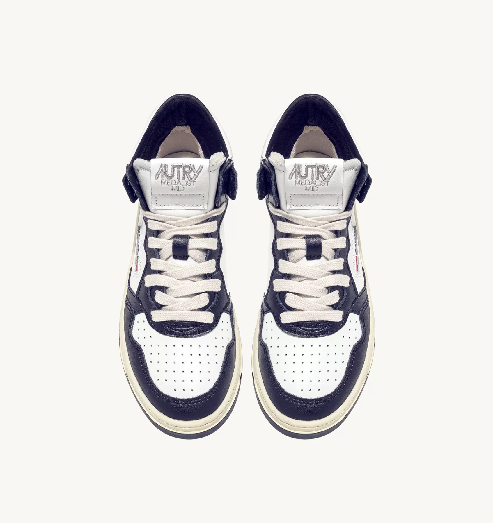 Männer AUTRY Sneakers Medalist Mid Aus Leder In Weiss Und Blau