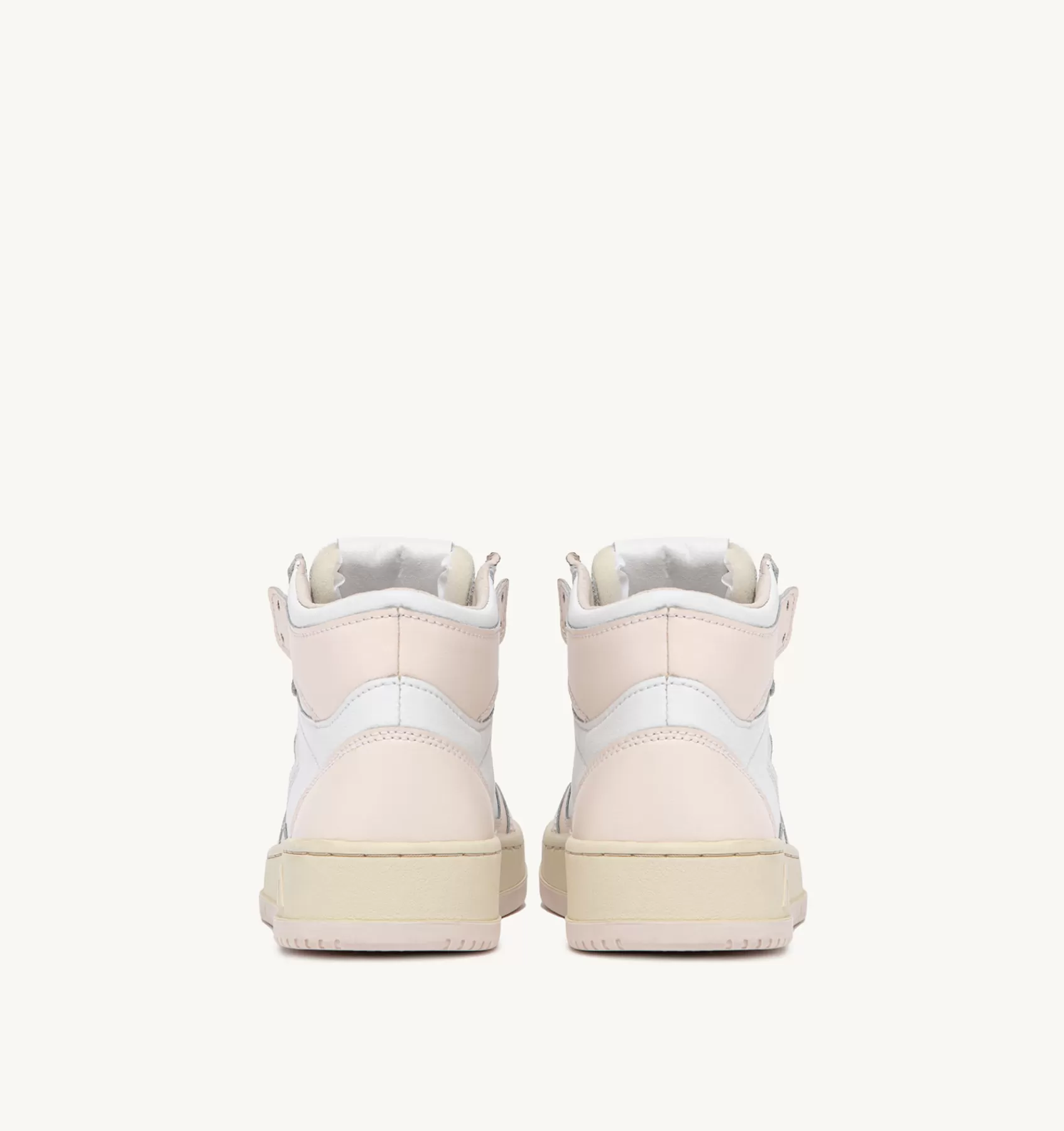 Frauen AUTRY Sneakers Medalist Mid Aus Weissem Leder Mit Rosa