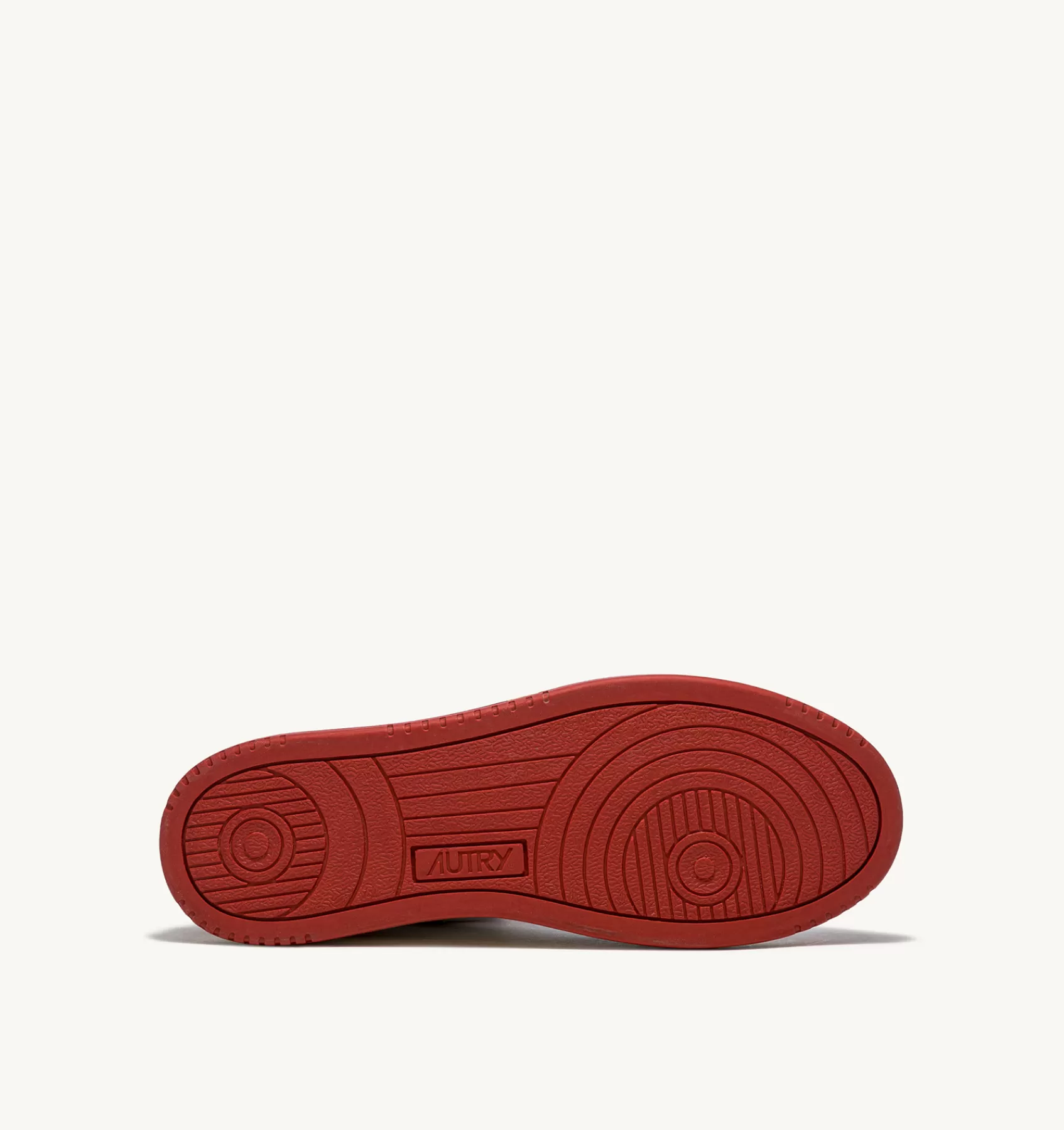 Männer AUTRY Sneakers Medalist Mid Aus Zweifarbigem Leder Weiss Und Rot