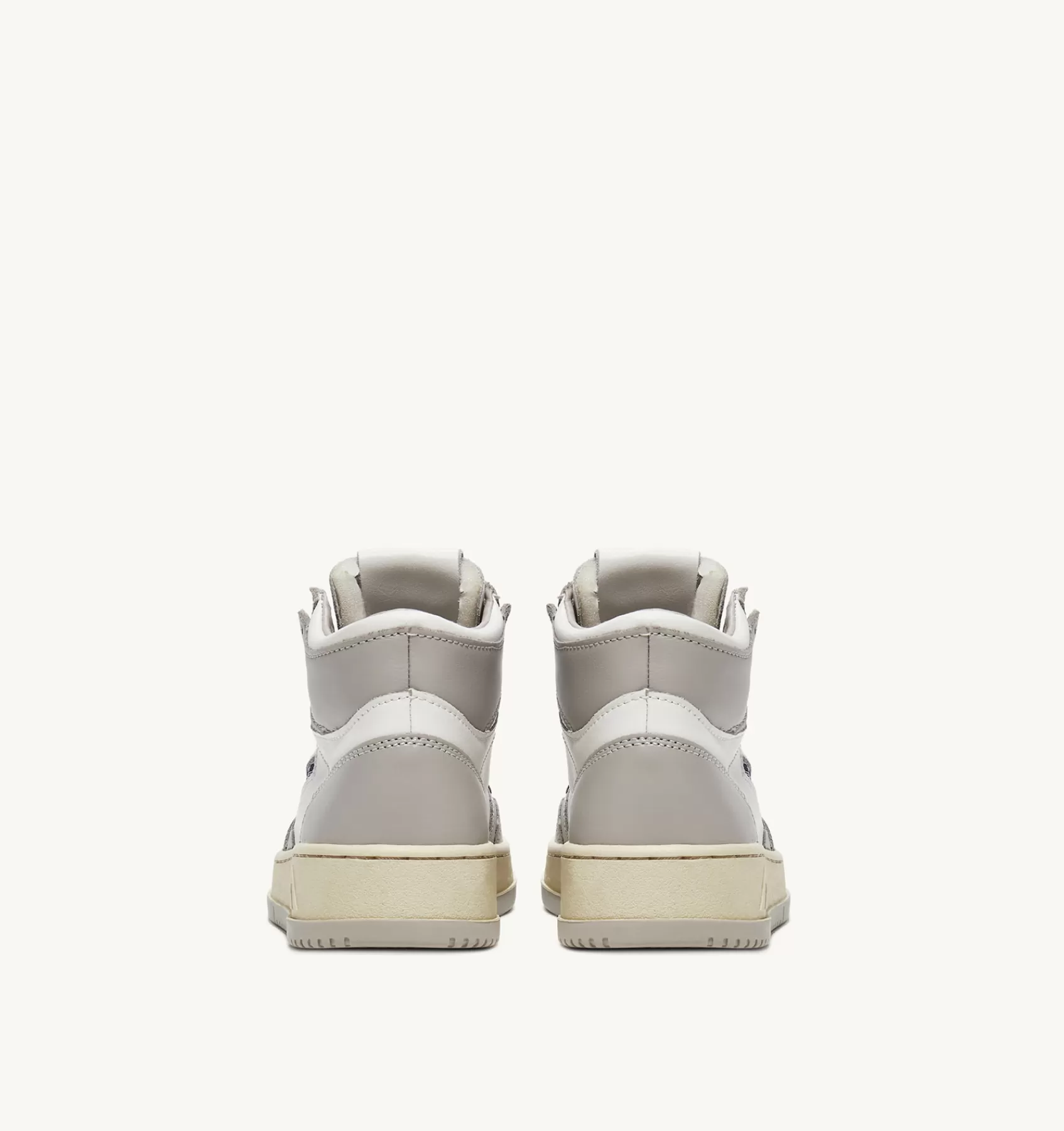 Männer AUTRY Sneakers Medalist Mid Aus Zweifarbigem Leder Weiss Und Vapor