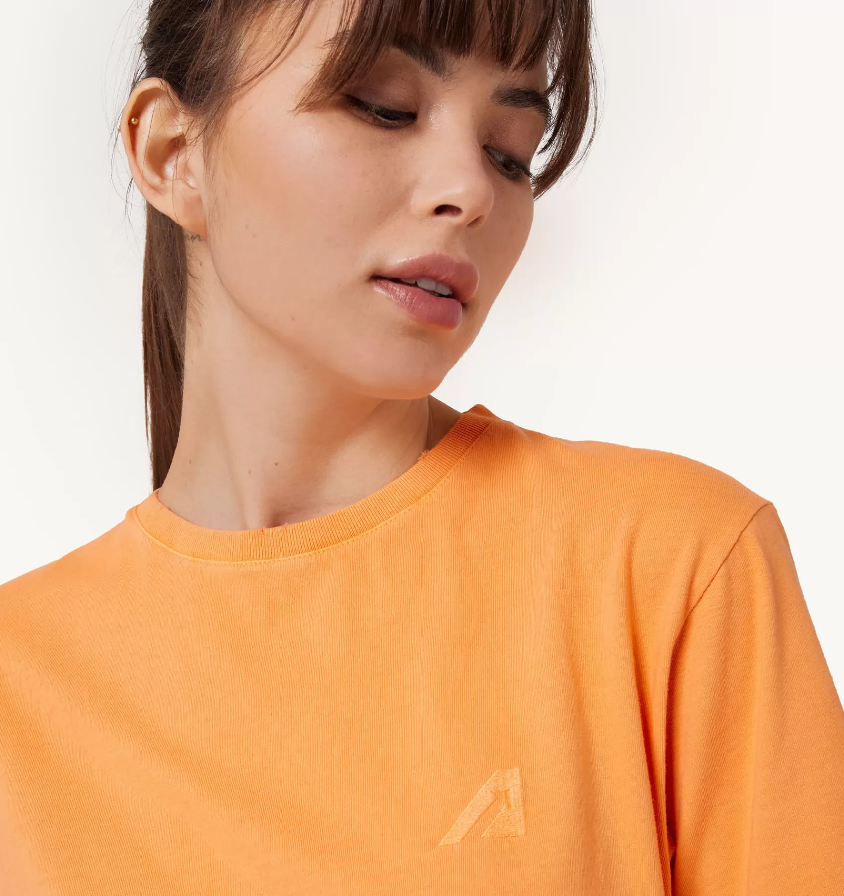 Frauen AUTRY T-Shirt Mit Rundhalsausschnitt Supervintage Orange